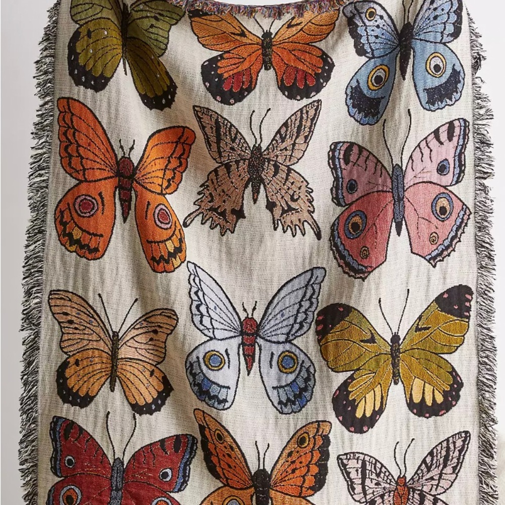 Calhoun & Co Butterfly Blanket tapestry